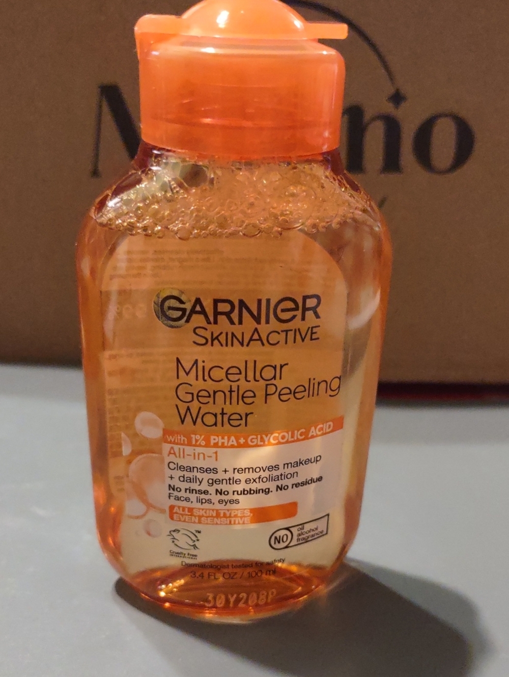 3 For $12.00 Garnier Micellar Gentle Peeling Water - Orange Clear Bottle 3.4 Oz